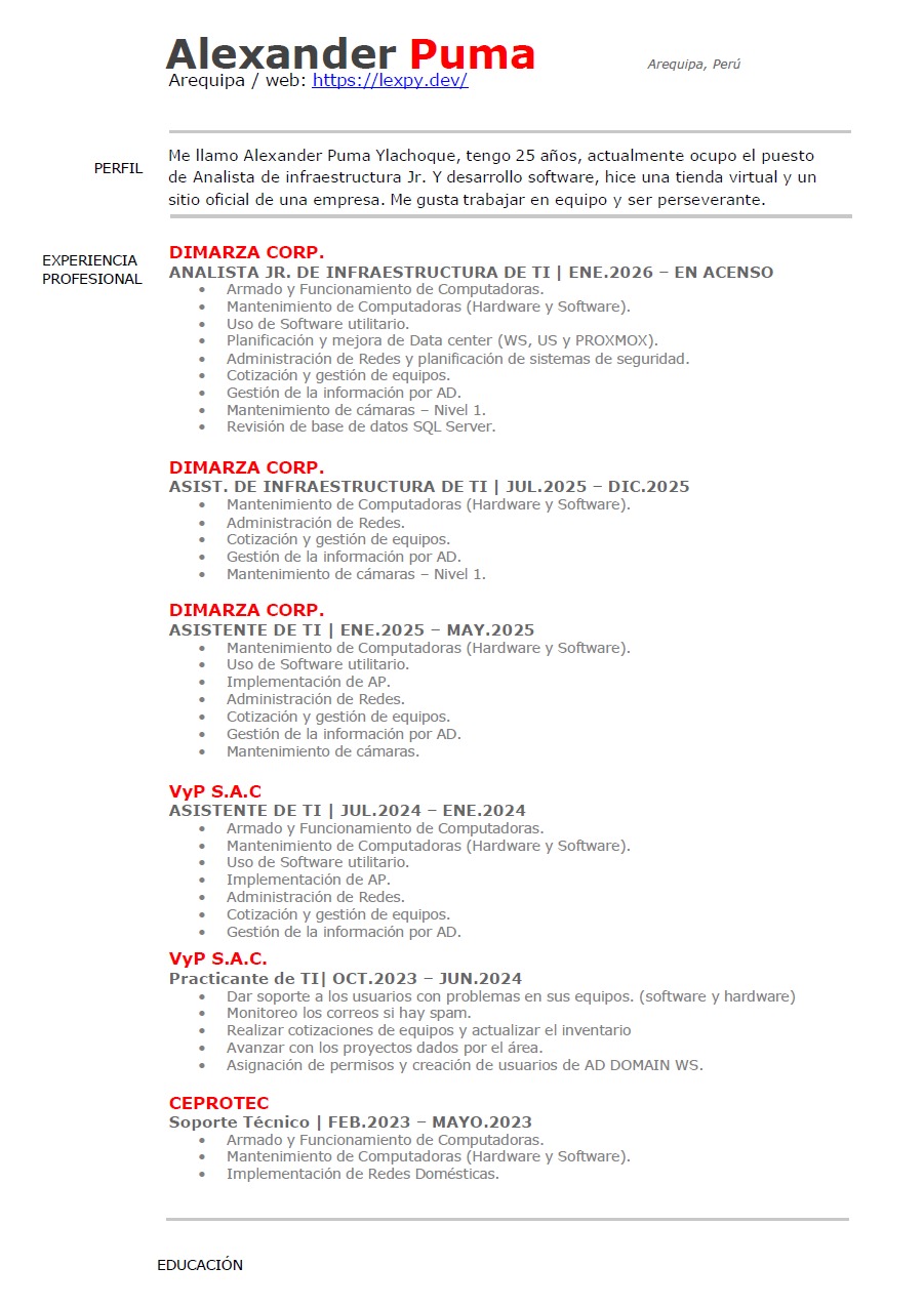 Vista previa CV